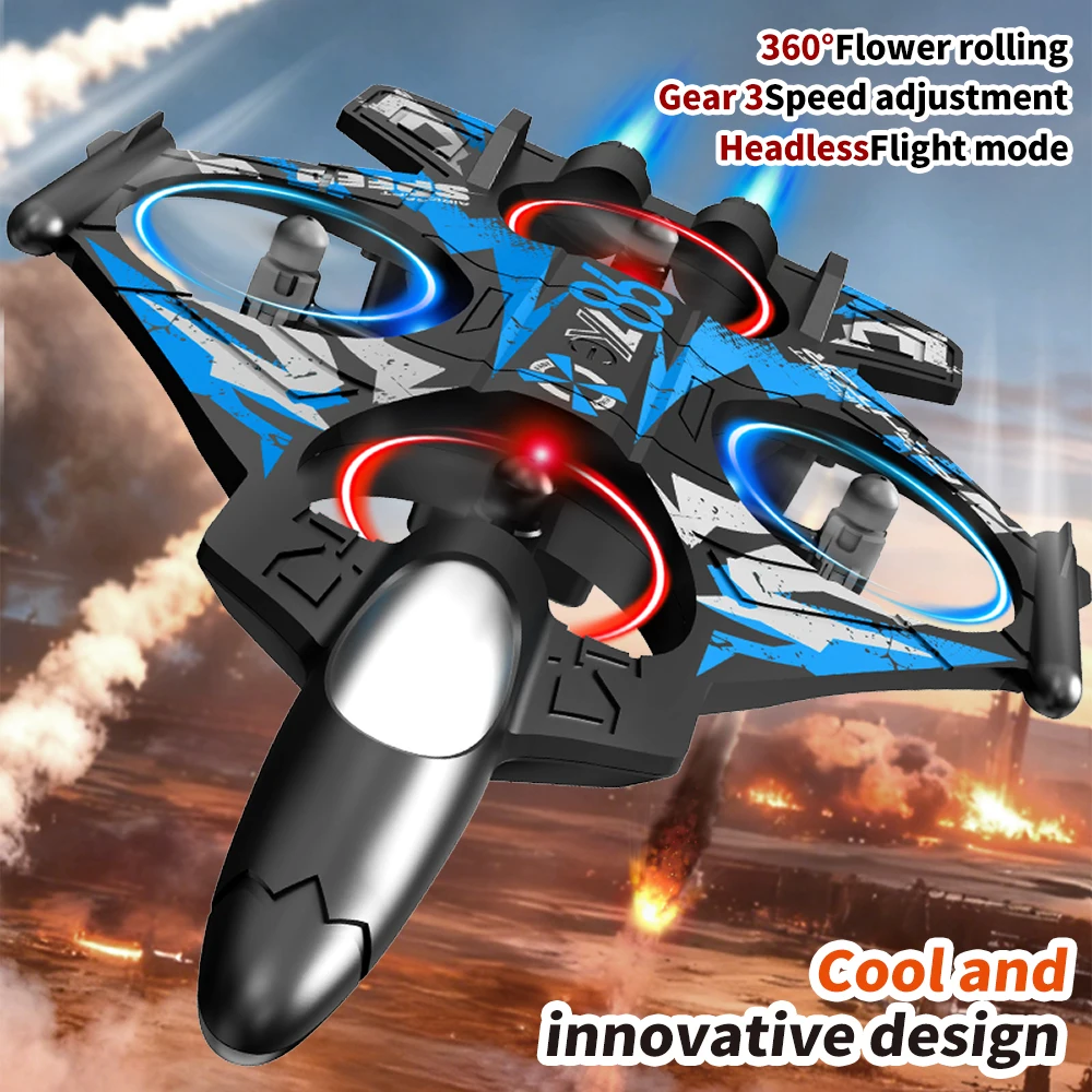 2026 New YL86 RC Foam Airplane 2.4G WIFI RC Fighter Stunt Tumbling Helicopter with LED Colored Lights Airplane Boys' Toys Gifts - Image 5