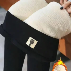 بنطلون ليجنز شتوي سميك ودافئ للنساء من صوف الكشمير، بنطلون رياضي بخصر عالٍ، جوارب طويلة مرنة من الصوف، بنطلون ليجنز مخملي ضيق من التحرير الجماعيبنطلون رياضي نسائي شتوي سميك ودافئ من صوف الكشمير، بخصر عالٍ، مبطن بالفرو، مطاطي، دافئ، بنطلون ضيق مخملي