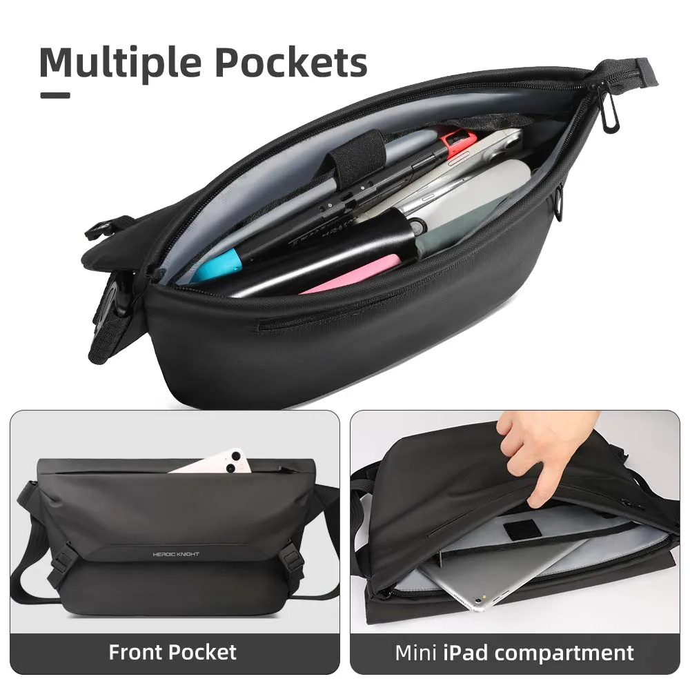 HK Water Repellent Messenger Bag Men Bags Casual Shoulder Crossbody Bags Fit 11 inch Ipad Fashion Outdoor Cycling Side Bag Male - Image 5