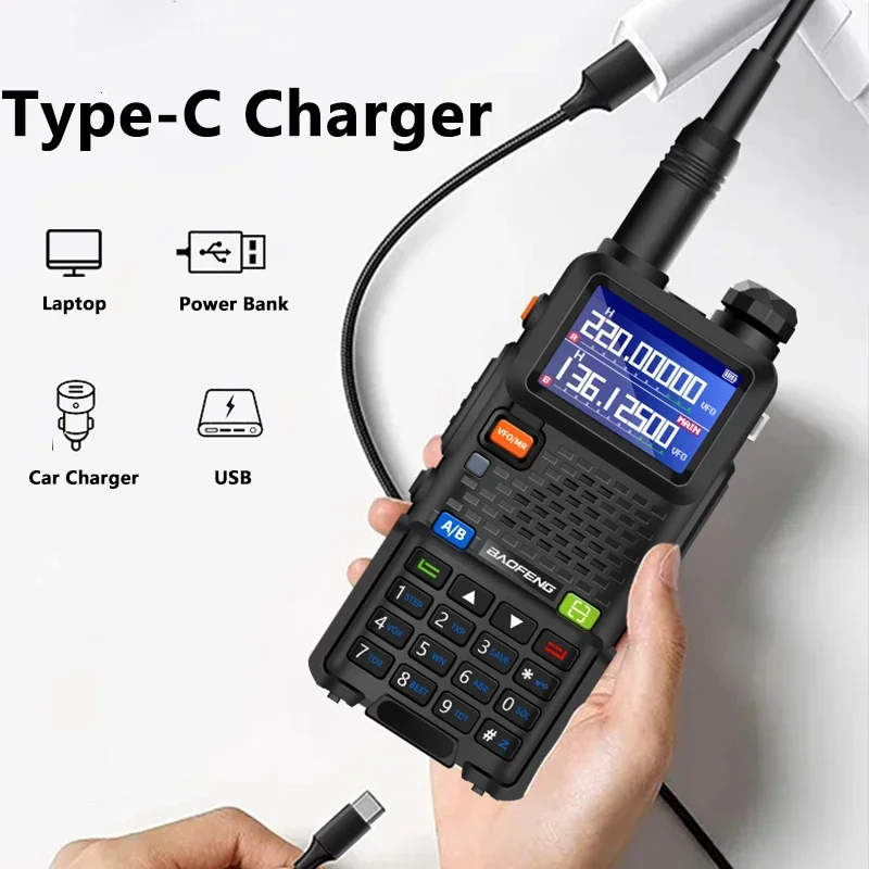 جهاز اتصال لاسلكي باوفينغ UV-5RM ببطارية 3800 مللي أمبير وشاحن USB-C بقدرة 14.5 واط، يدعم نطاقات UHF وVHF اللاسلكية، ونسخ الترددات حتى 999 قناة، وتحديث راديو FM للهواة UV-5RH من قسم التحرير الجماعيجهاز لاسلكي باوفينغ UV-5RM، بطارية 3800 مللي أمبير، شاحن USB-C، 14.5 واط، نطاق ترددات UHF وVHF، نطاق تردد النسخ اللاسلكي 999 قناة، تحديث راديو FM للهواة UV-5RH - Image 4