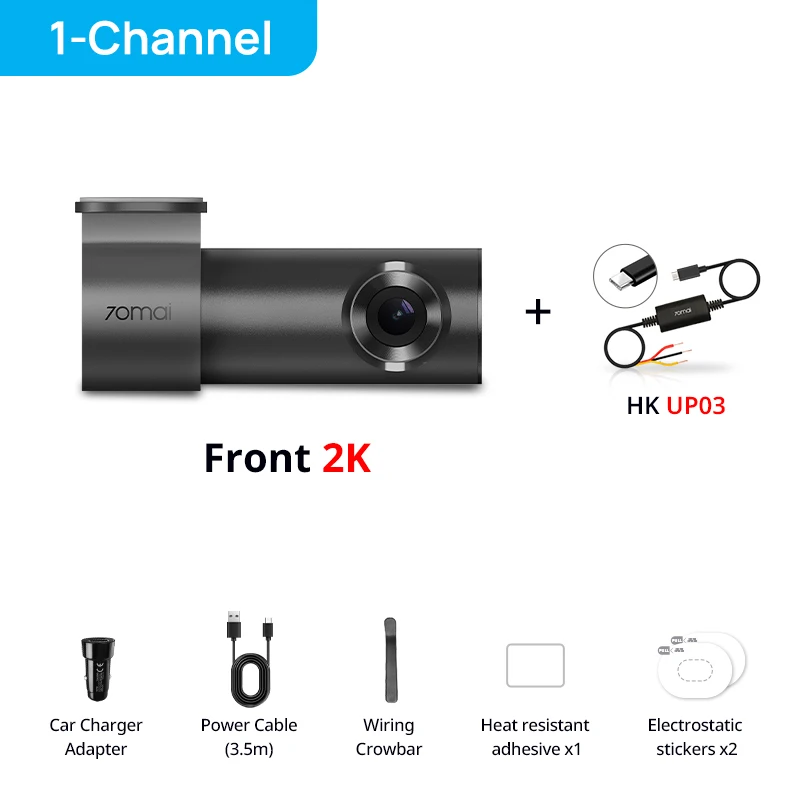 70mai Dash Cam M310 Plus 2K 1440P 143°FOV F1.55 Smart Voice Control 24H Parking Guard Night Vision 70mai M310 Plus 2K Car DVR - Image 7