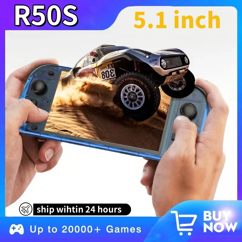 جهاز ألعاب R50S بشاشة IPS سعة 128 جيجابايت وشاشة 5.1 بوصة، يدعم تقنية الواي فاي، يدعم اللعب عبر الإنترنت لشخصين، جهاز ألعاب جيب R36S مطور من قسم التحرير الجماعيجهاز ألعاب فيديو R50S بشاشة IPS سعة 128 جيجابايت وشاشة 5.1 بوصة، يدعم واي فاي، يدعم اللعب عبر الإنترنت لشخصين، جهاز ألعاب محمول R36S مطور