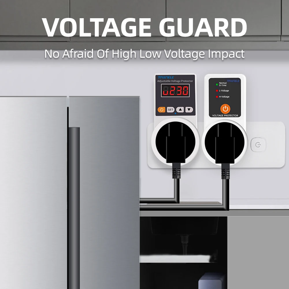 مقبس حماية الجهد الكهربائي AC 220V قابل للتعديل وثابت 16A مقبس حماية الجهد الكهربائي للثلاجة من التحرير الجماعيمقبس حماية الجهد الكهربائي تيار متردد 220 فولت قابل للتعديل وثابت 16 أمبير، مقبس حماية الجهد الكهربائي للثلاجة - Image 5