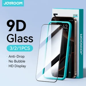 Joyroom 3/2/1PCS HD Glass For iPhone 17 16 15 Pro Max Screen Protector Full Screen Tempered Glass Protection For iPhone 17 16 15 من قسم التعديل الجماعيواقي شاشة زجاجي عالي الدقة من جوي روم، متوفر بثلاثة أو قطعتين أو قطعة واحدة، لهواتف آيفون 17 و16 و15 برو ماكس، يوفر حماية كاملة للشاشة.