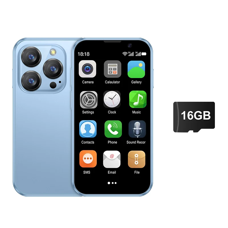 SERVO 16SE Mini Smartphone 16GB ROM Android 9.0 Wifi Dual SIM Standby Play Store 3G WCDMA 3.0Little Smart Cellphone New Version من التحرير الجماعيهاتف SERVO 16SE الذكي الصغير، ذاكرة داخلية 16 جيجابايت، نظام تشغيل أندرويد 9.0، واي فاي، شريحتان، وضع الاستعداد، متجر جوجل بلاي، يدعم شبكات الجيل الثالث WCDMA، شاشة 3.0 بوصة، إصدار جديد - Image 8