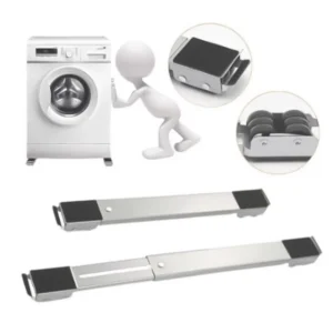 2PCS Washing Machine Stand Mobile Base Adjustable Roller Furniture Dolly Refrigerator Moving Cart Furniture Base Bracket Movers