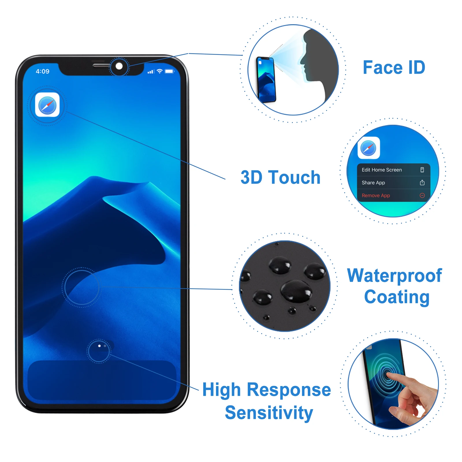 شاشة LCD تم اختبارها بنسبة 100% لهاتف iPhone 11، شاشة لمس ثلاثية الأبعاد بديلة بإطار معدني، دقة FHD كاملة، متينة، سهلة التركيب، شاشة LCD أصلية من قسم التعديل الجماعيشاشة LCD مُختبرة بنسبة 100% لهاتف iPhone 11، شاشة بديلة تعمل باللمس ثلاثي الأبعاد بإطار معدني، دقة FHD كاملة، متينة، سهلة التركيب، شاشة LCD أصلية - Image 2