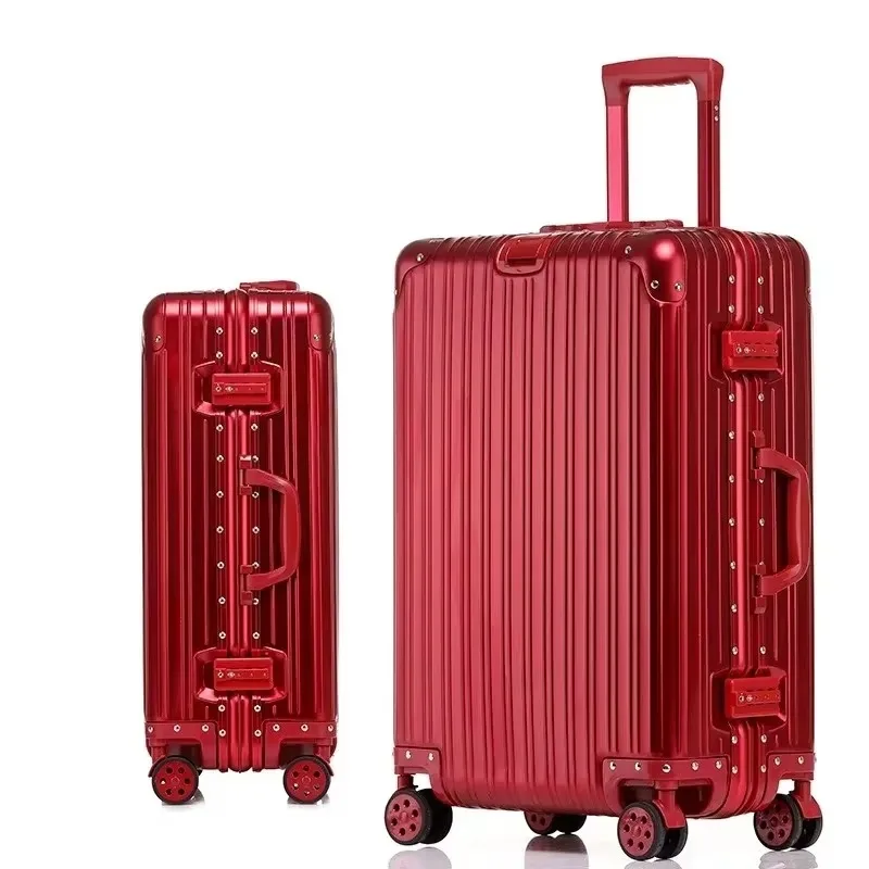 100% Aluminum-magnesium Alloy Travel Suitcase High Quality Rolling Luggage 20/24/26/29'' Trolley Luggage Carry-On Cabin Suitcase - Image 8