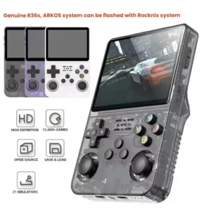R36S Retro Handheld Video Game Console Linux System 3.5 Inch IPS Screen Portable Pocket Video Player R35S 128GB Games من التحرير الجماعيجهاز ألعاب فيديو محمول R36S بنظام لينكس، شاشة IPS مقاس 3.5 بوصة، مشغل فيديو محمول R35S بسعة 128 جيجابايت من الألعاب