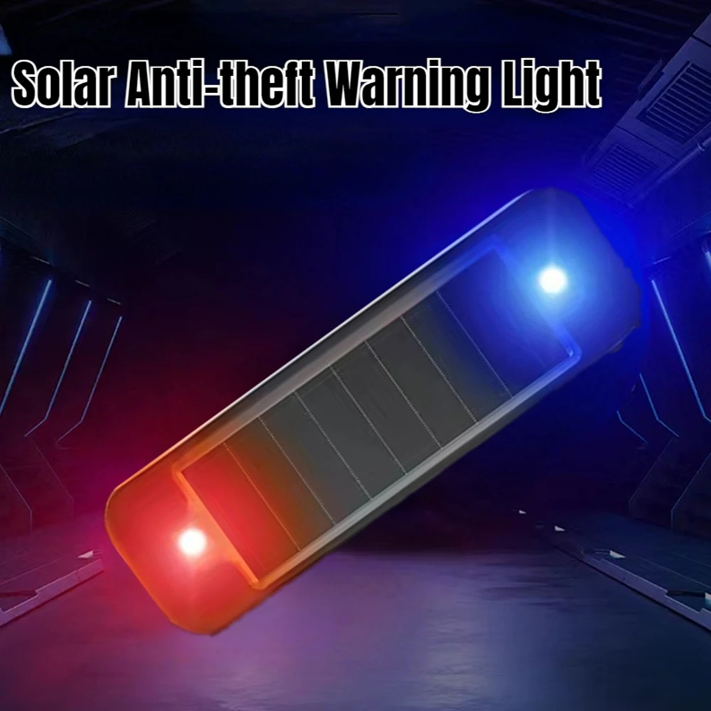 Mini LED Solar Power Car Warning Light Night Security Simulated Alarm Wireless Anti-Theft Caution Lamp Flashing Dummy Alarm Lamp - Image 6