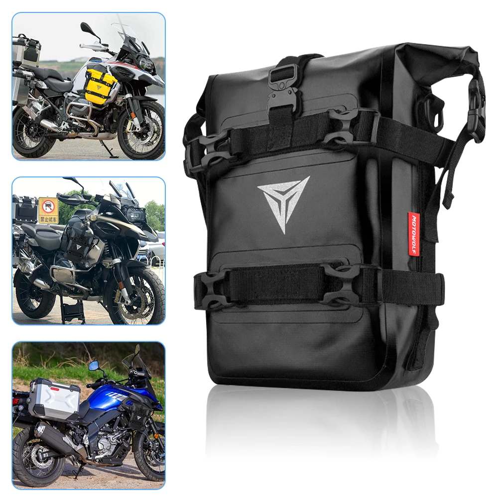 حقيبة مقاومة للماء لإطار دراجة BMW R1200GS R1250GS ADV و HONDA NC750X CB500X النارية، مع قضبان حماية، وحقيبة أدوات إصلاح المصد من قسم التعديل الجماعيحقيبة مقاومة للماء لحماية هيكل الدراجة النارية BMW R1200GS وR1250GS وADV وHONDA NC750X وCB500X، مع أدوات إصلاح المصدات. - Image 8