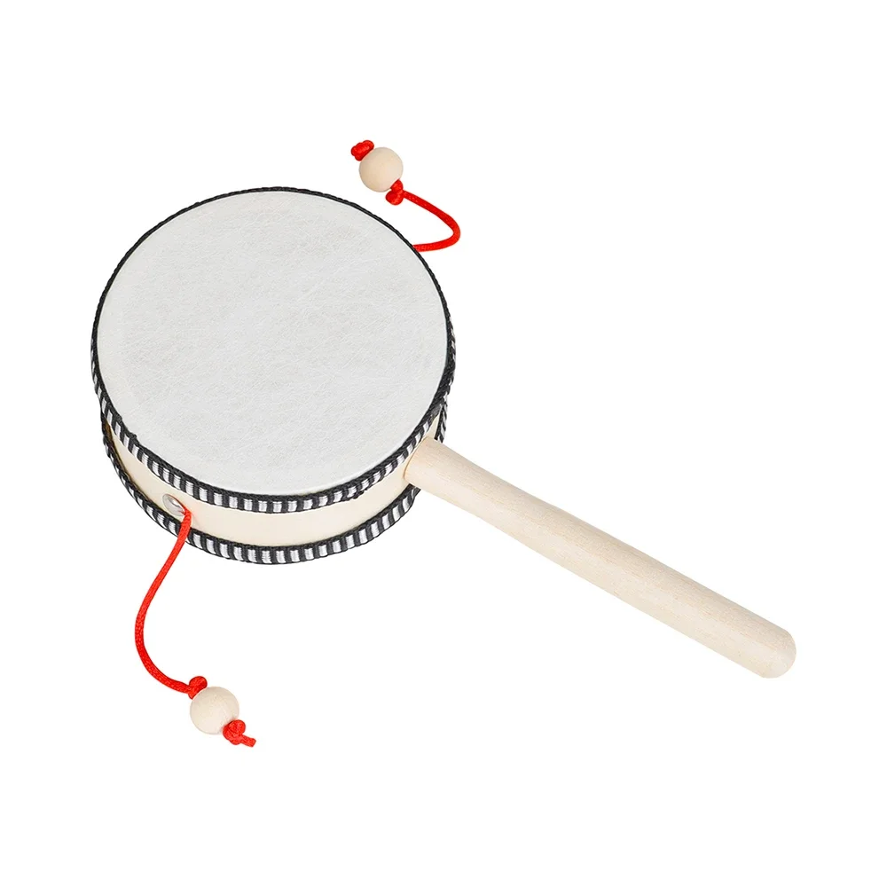 خشخيشة طبلة جانبية خشبية سوداء مقاس 4 بوصات، خشخيشة موسيقية كلاسيكية تقليدية للأطفال، هدايا وألعاب للأطفال من قسم التحرير الجماعيخشخيشة طبلة جانبية خشبية سوداء مقاس 4 بوصات، آلة موسيقية أورف، خشخيشة كلاسيكية تقليدية للأطفال، هدية مثالية للأطفال - Image 3